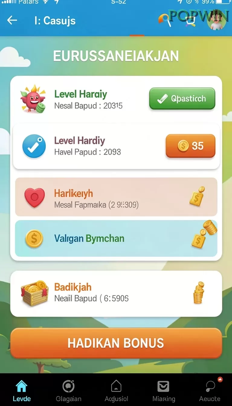 Cuplikan layar BEWOKWIN — menu navigasi