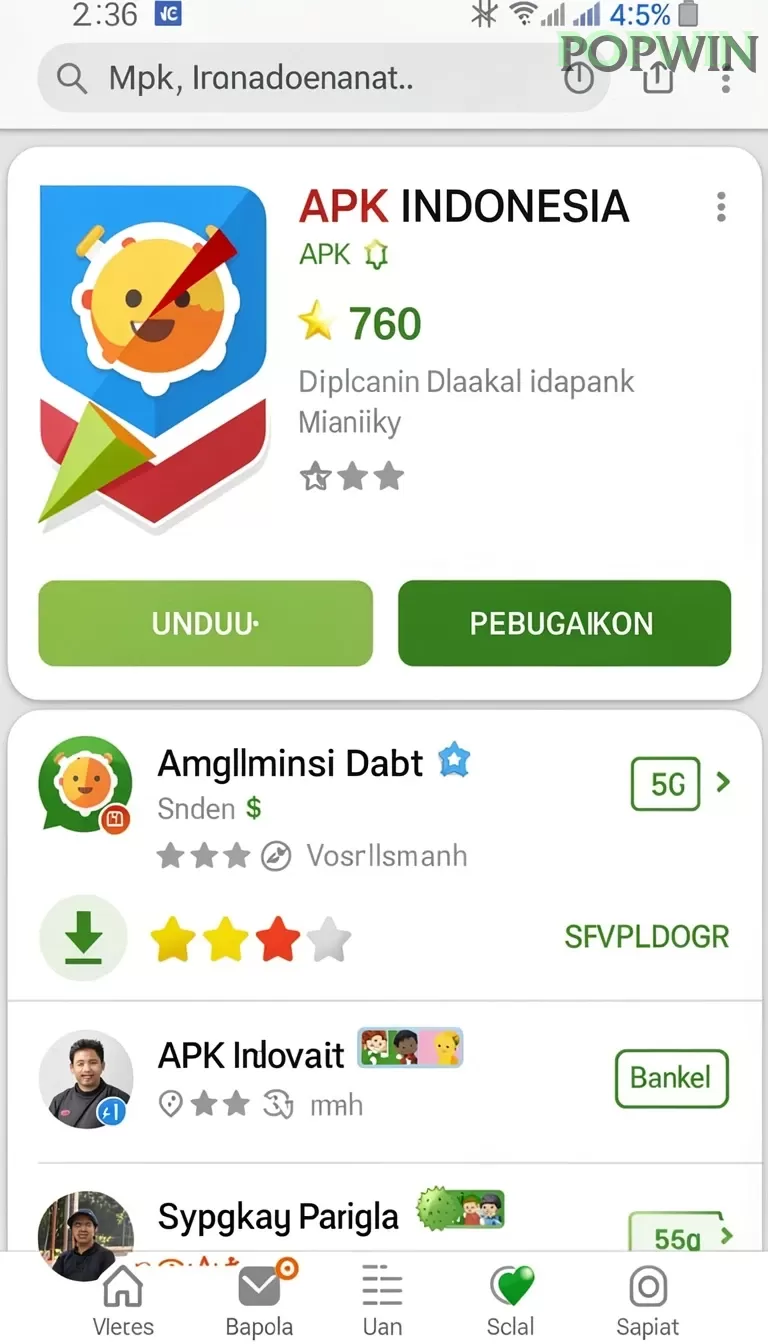 Cuplikan layar BEWOKWIN — pengaturan akun