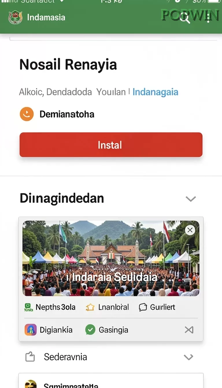 Cuplikan layar SURGA19 — aktivitas