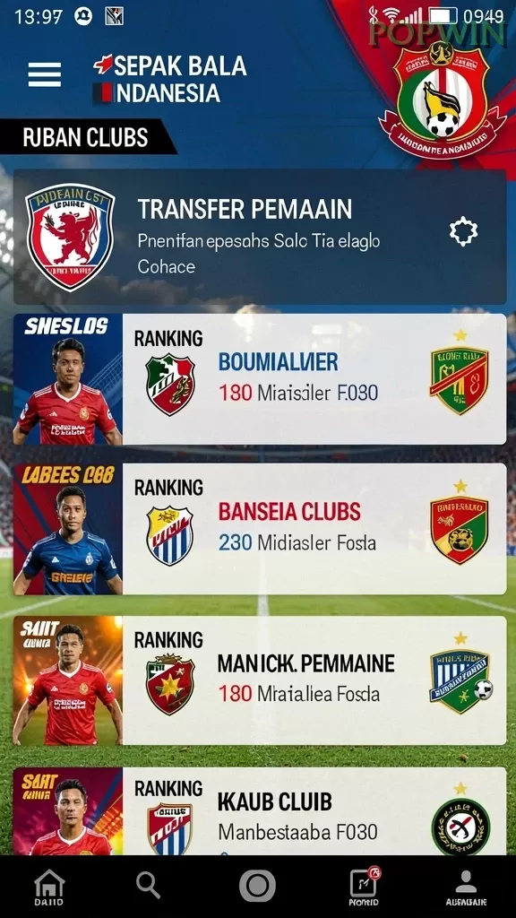 Cuplikan layar ADAM77 — menu navigasi